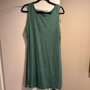 Patagonia size M - green casual dress with crossover detail in the back.